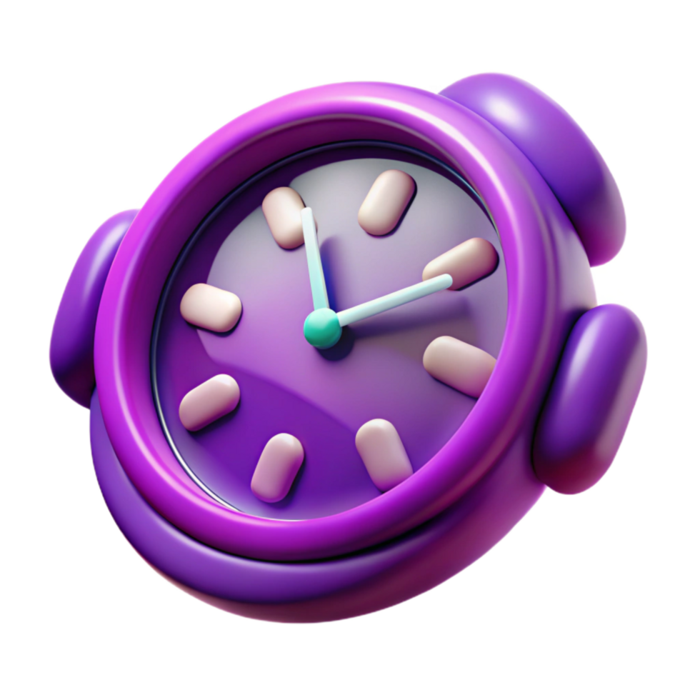 serene vintage Time Distortion Clock Hands Spinning Purple Transparent Background detailed png