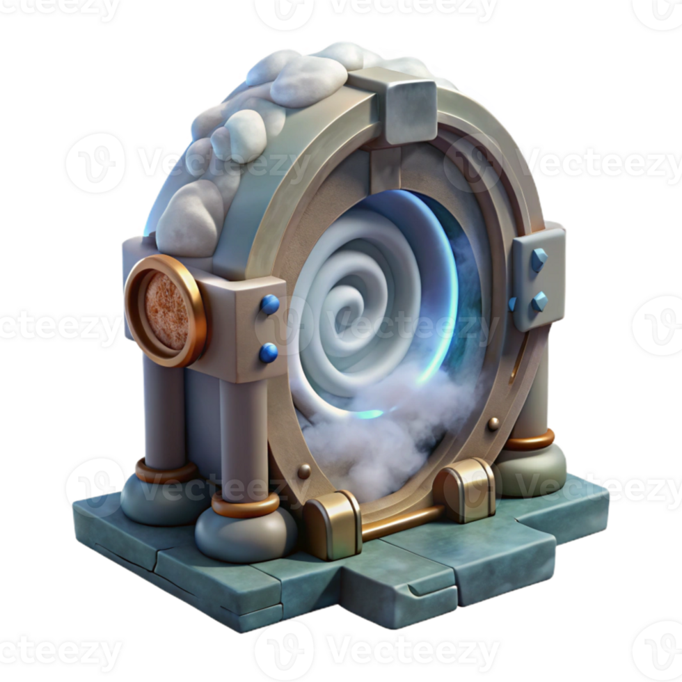 magnificent contemporary Time Machine Portal Swirling Mist Transparent Background exclusive png