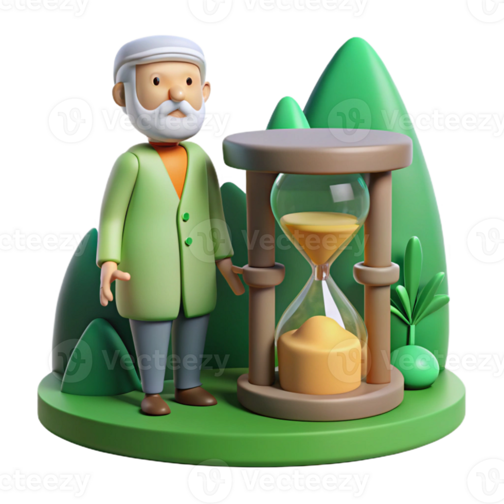 elegant rustic Time Paradox Grandfather Paradox Illustration Green Cutout original png