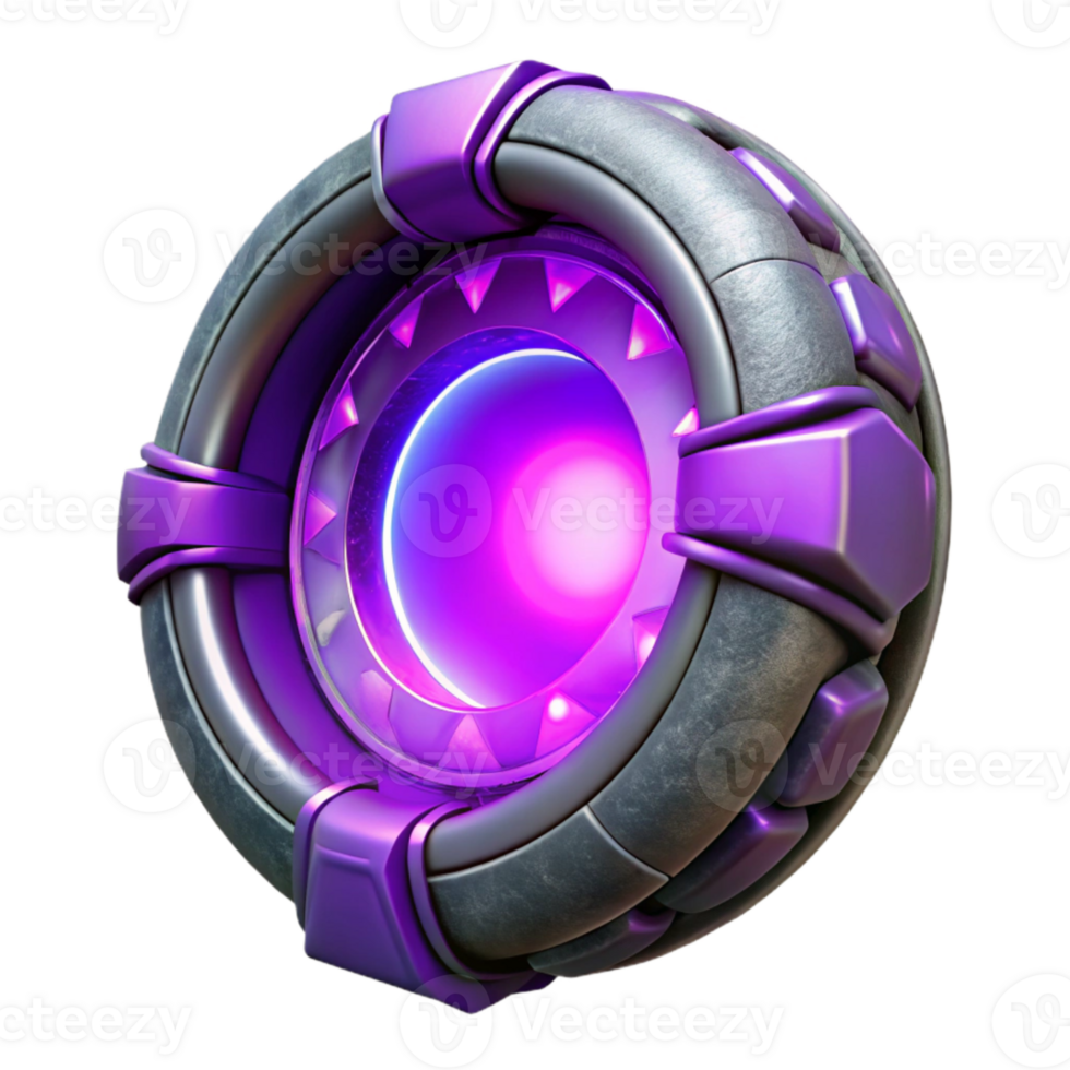 beautiful abstract Time Portal Glowing Purple Isolated Element png
