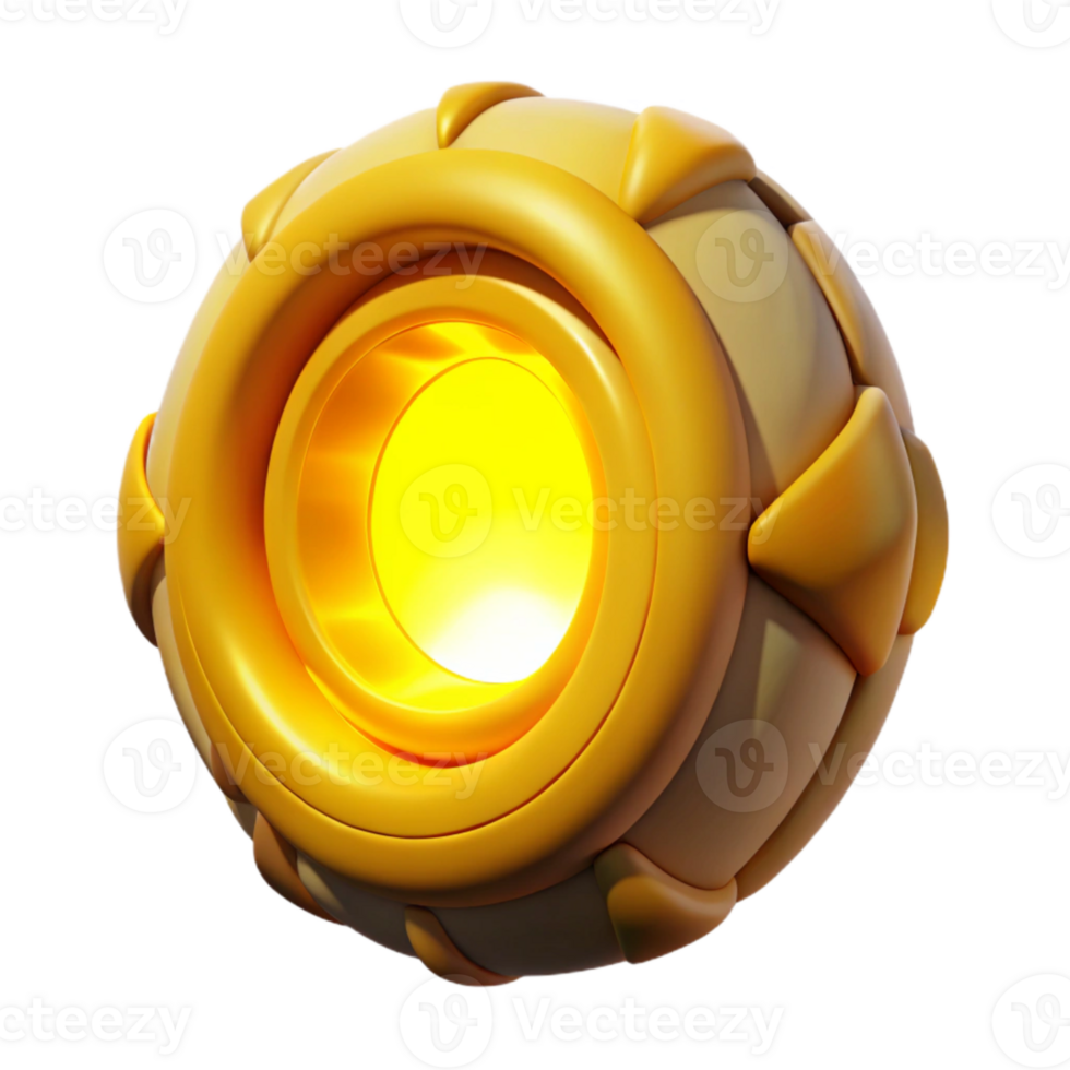 stunning abstract Time Portal Glowing Yellow Isolated genuine png