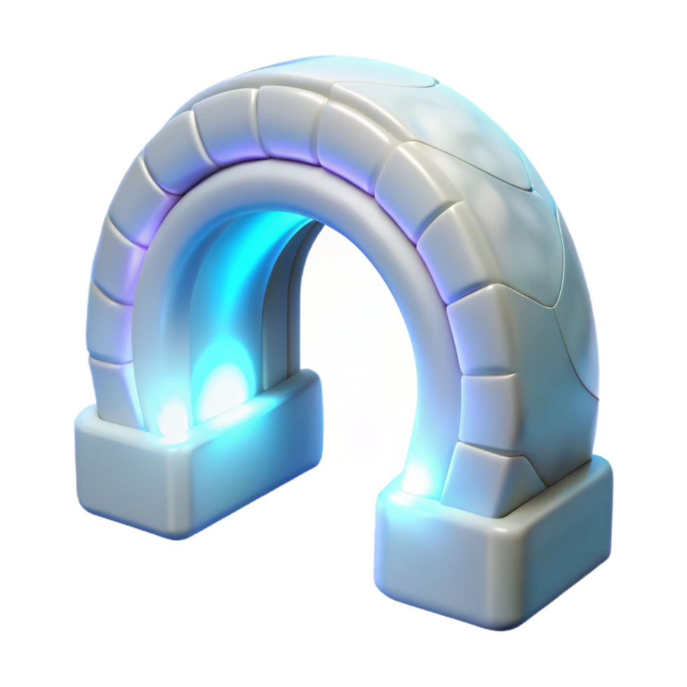elegant rustic Translucent Portal Glowing White Cutout detailed png