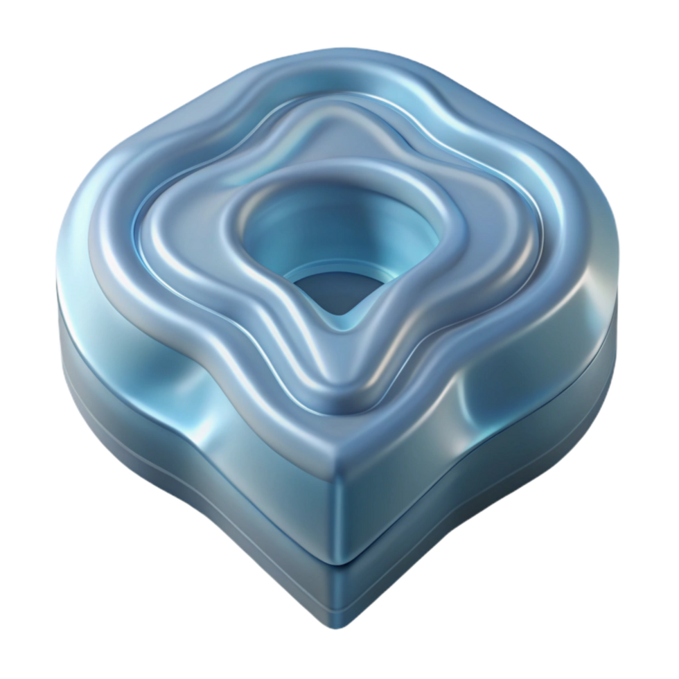 impressive abstract Transparent 3d Printed Resin Part Cutout detailed png
