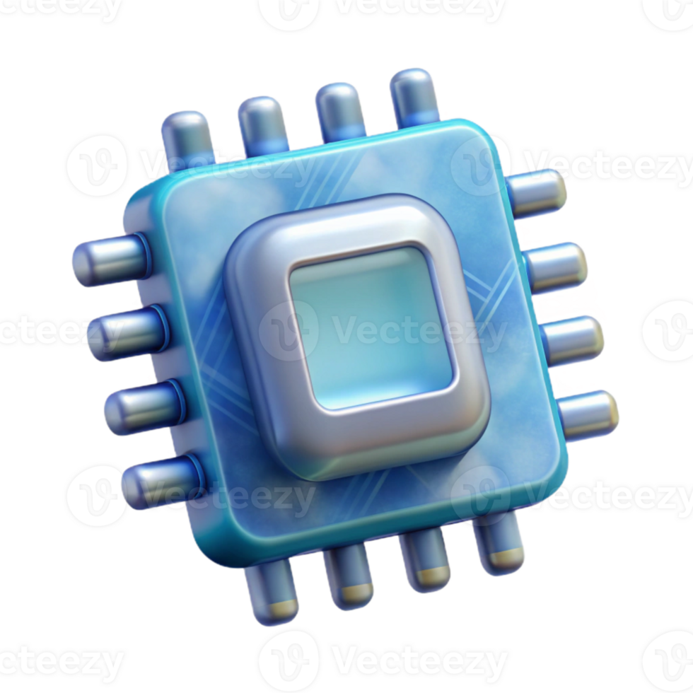 elegant minimalist Transparent Biosensor Chip Cutout Element professional png