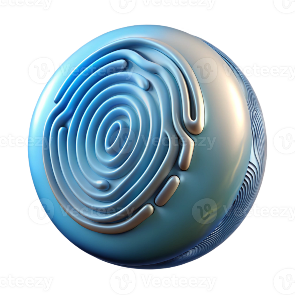 vibrant modern Transparent Biometric Sensor Cutout Element authentic png