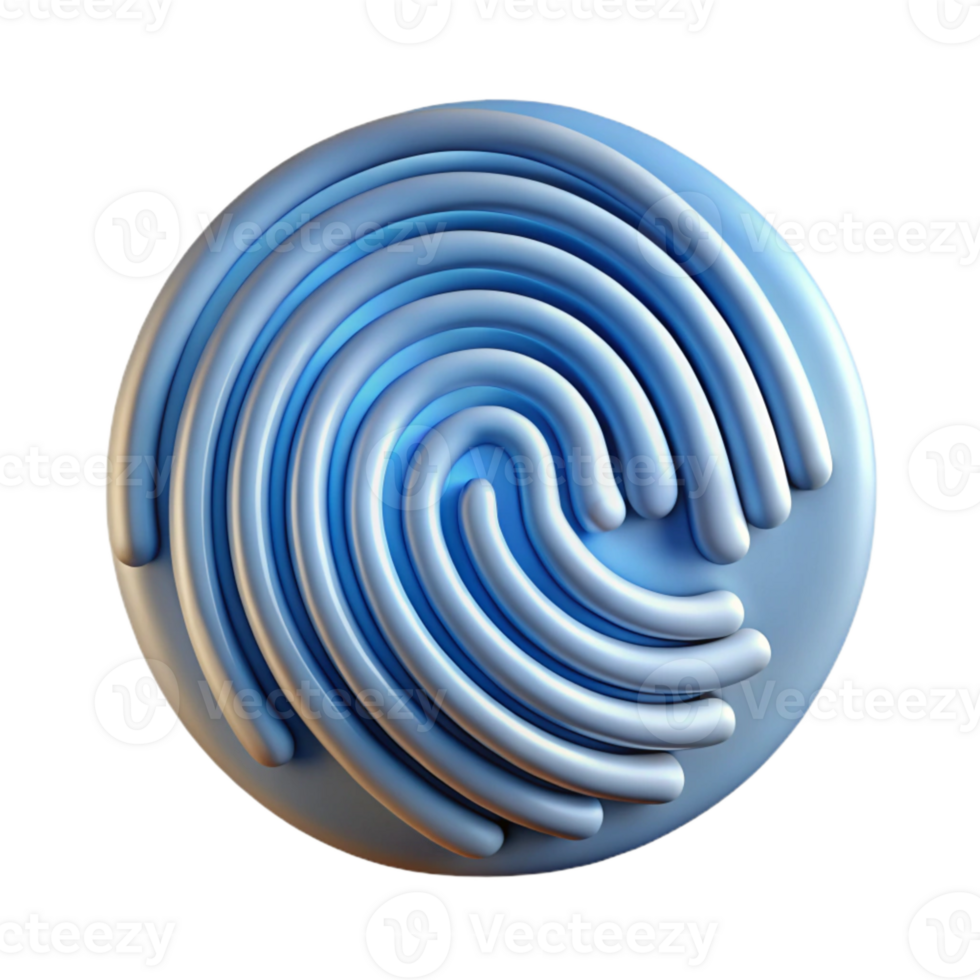 beautiful abstract Transparent Fingerprint Icon Loop and Whorl Isolated professional png