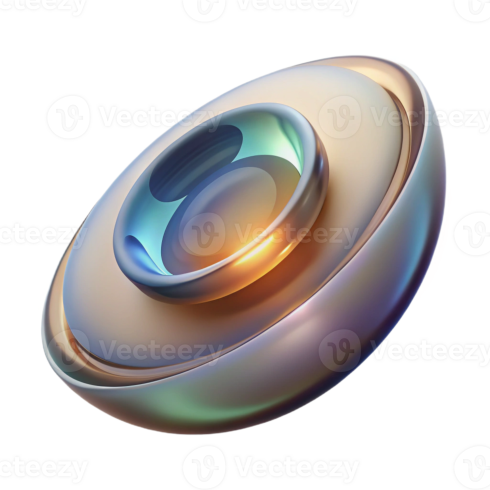 impressive minimalist Transparent Smart Contact Lens Close Up View Isolated premium png