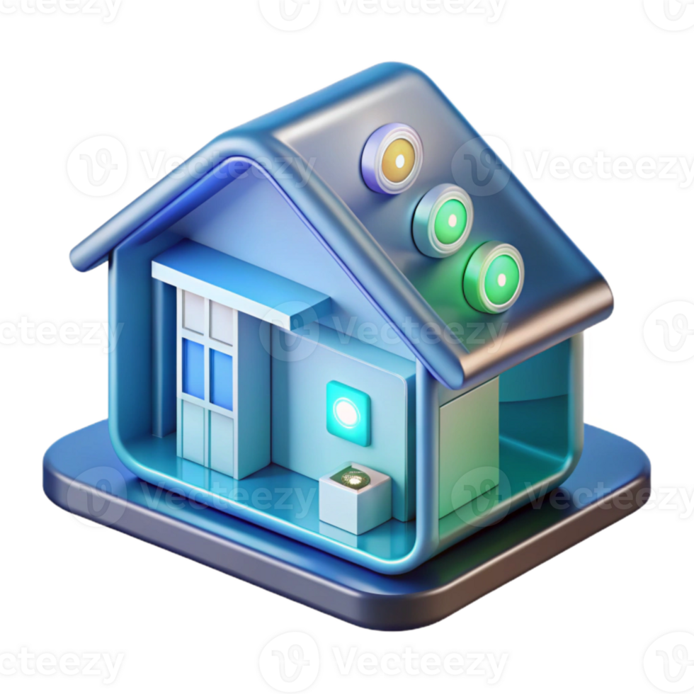 serene creative Transparent Smart Home Interface Modern Design Isolated png