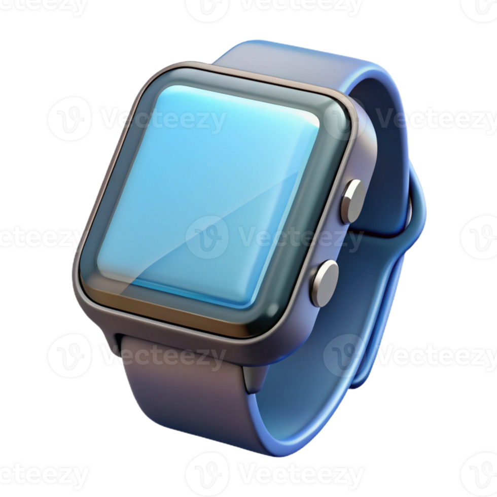 vibrant abstract Transparent Smartwatch Screen Blank Display Isolated high resolution png