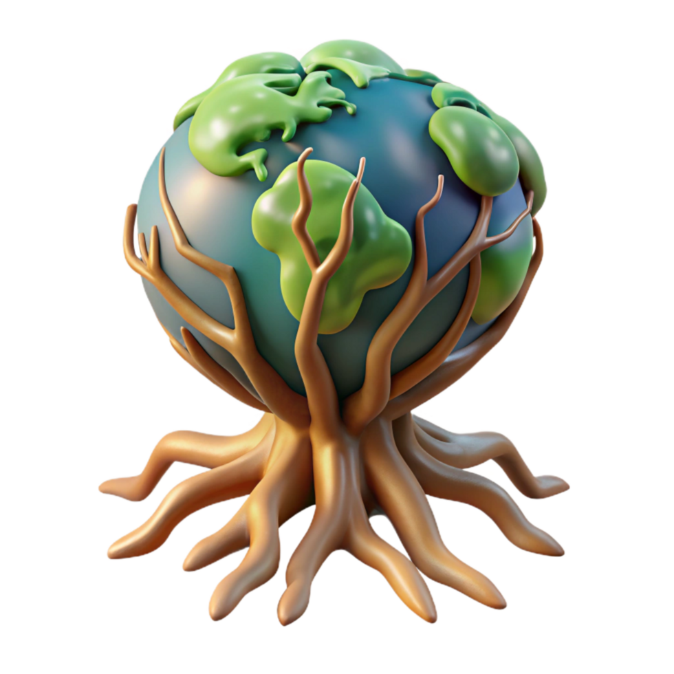 magnificent abstract Tree Root Structure Isolated with Earth Tones authentic png