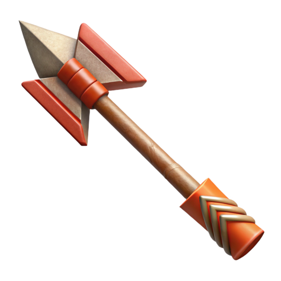 dramatic rustic Tribal Arrow Design with Bold Outline Isolated Element detailed png