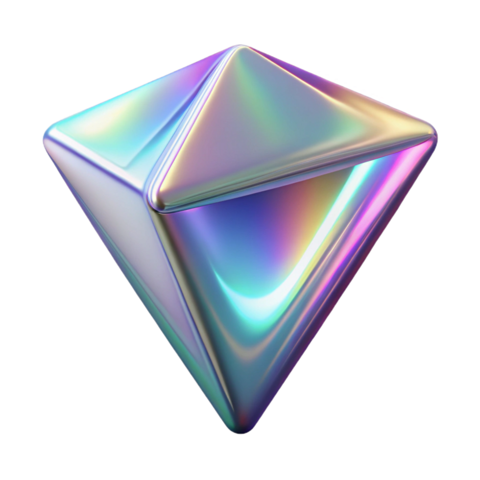 stunning rustic Triangular Holographic Shape Isolated Element authentic png