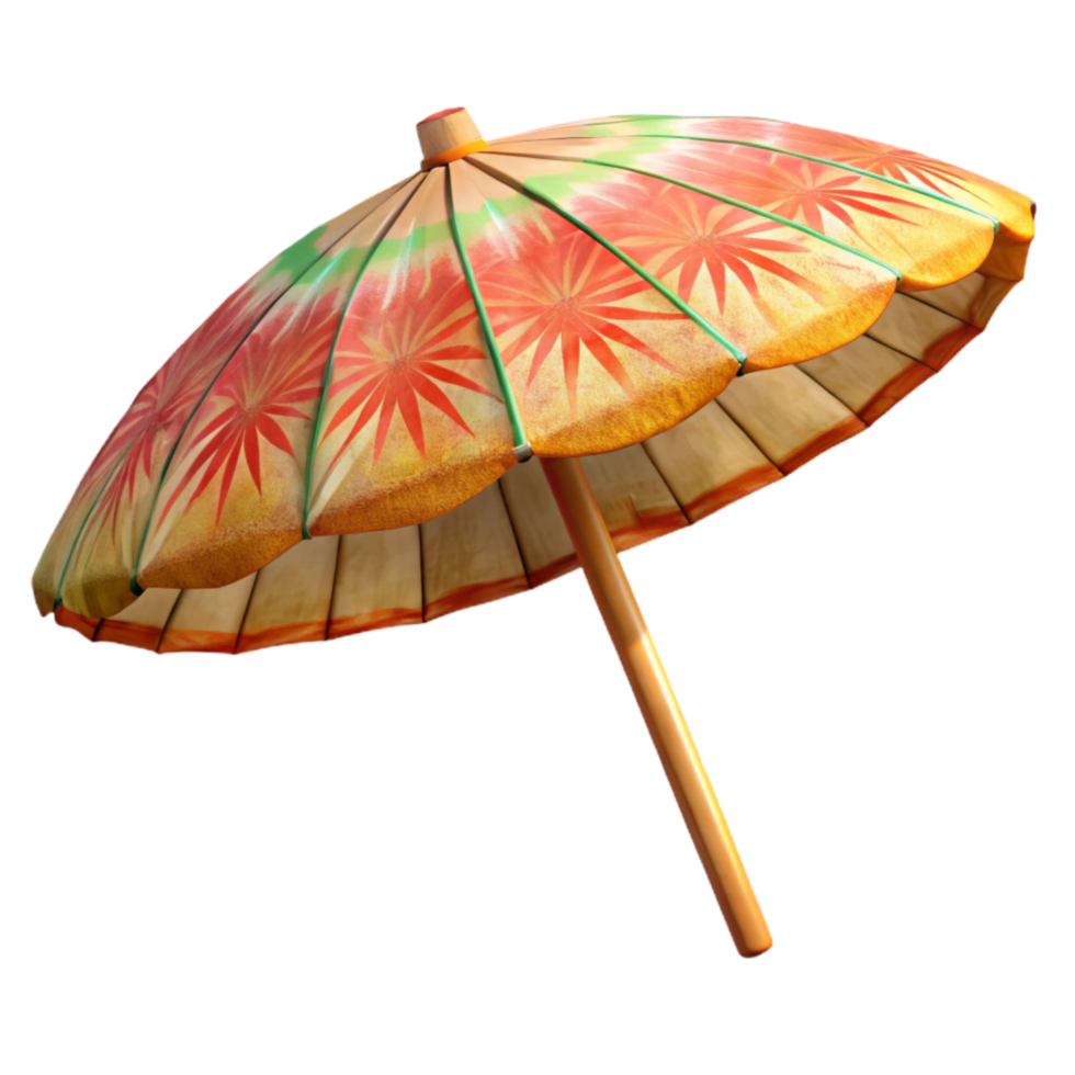 serene abstract Tropical Beach Umbrella Isolated premium png