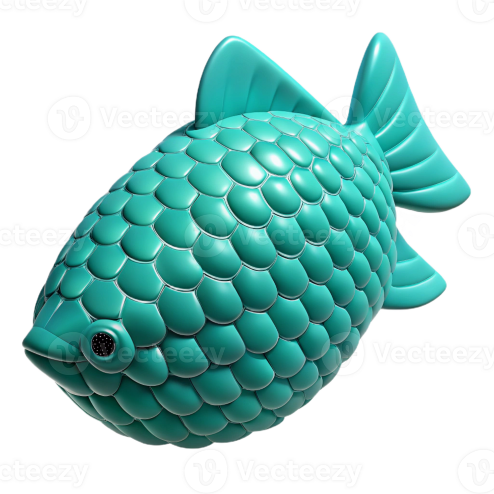 magnificent artistic Turquoise Bioengineered Fish Scales Transparent Background Cutout professional png