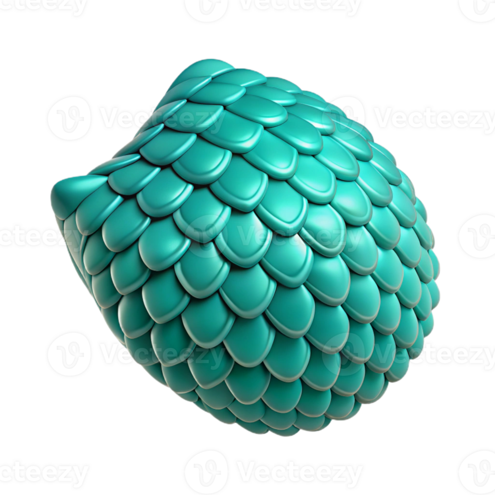 serene traditional Turquoise Bioengineered Fish Scales Transparent Background Cutout detailed png