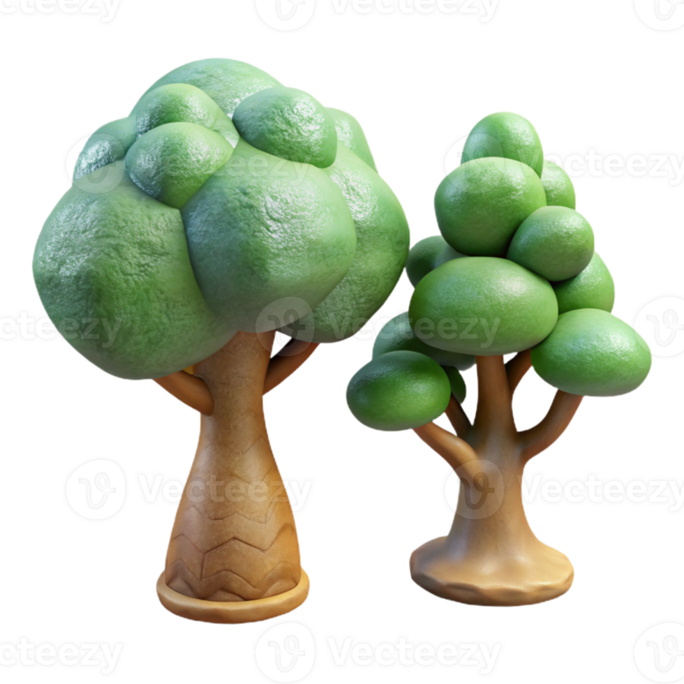 beautiful rustic Two Trees Growing Together Isolated exclusive png
