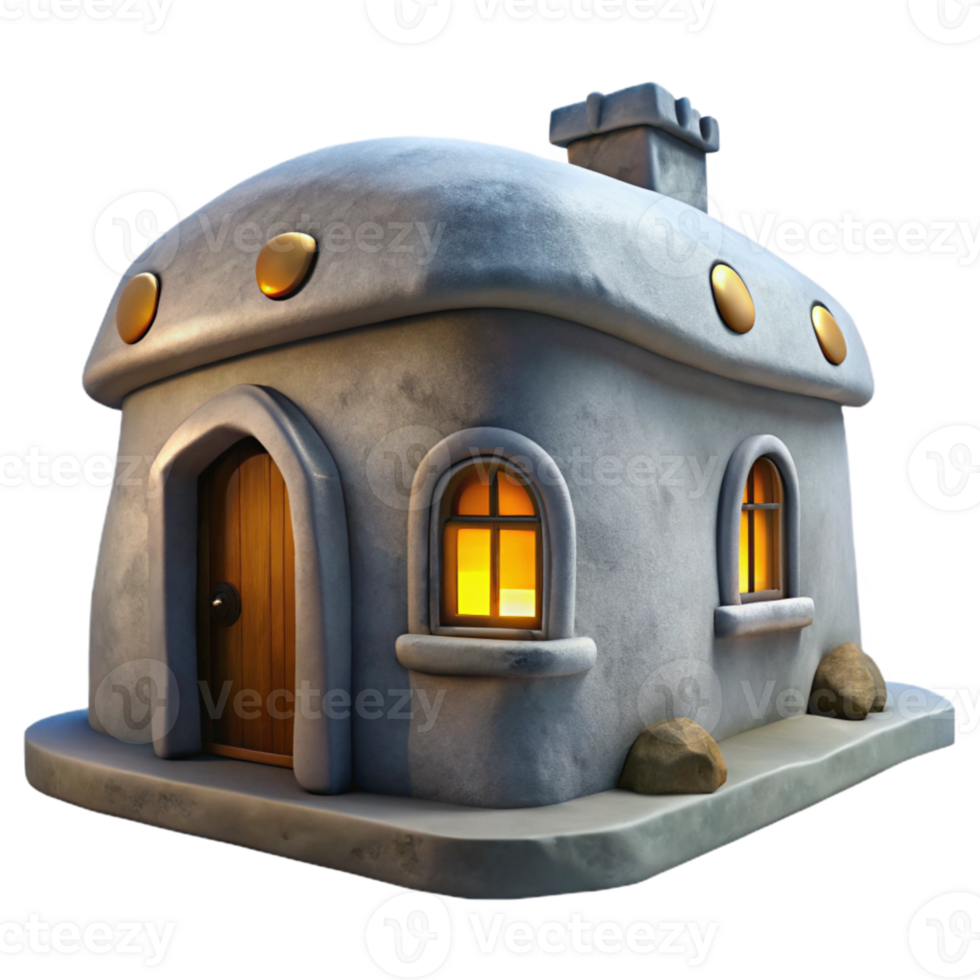 impressive artistic Underground Dwelling Isolated with Artificial Windows professional png