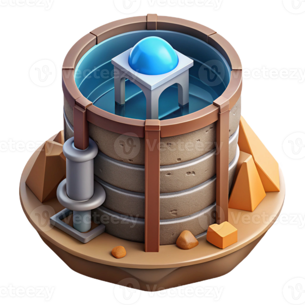 impressive contemporary Underground Water Reservoir Diagram Element high quality png