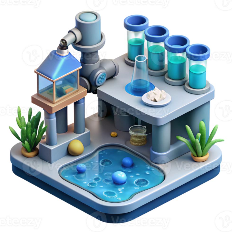 extraordinary rustic Underwater City Research Lab with Microscopes Transparent professional png