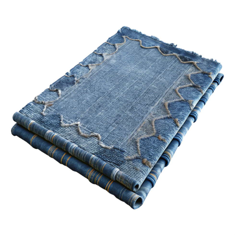 elegant creative Upcycled Denim Rug Transparent png