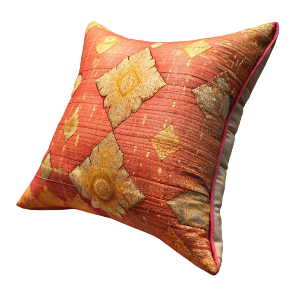 extraordinary classic Upcycled Sari Throw Pillow Cutout high quality png
