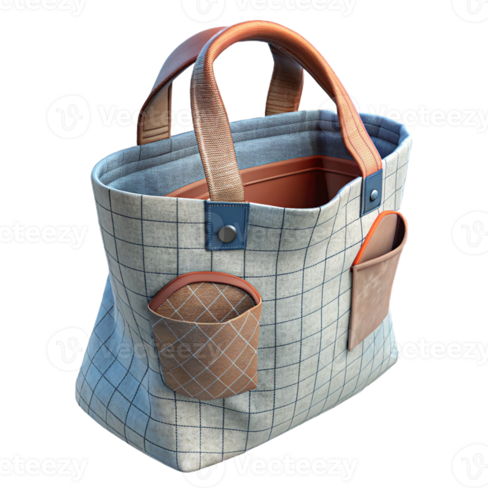magnificent artistic Upcycled Shirt Tote Bag with Pocket Detail Cutout authentic png