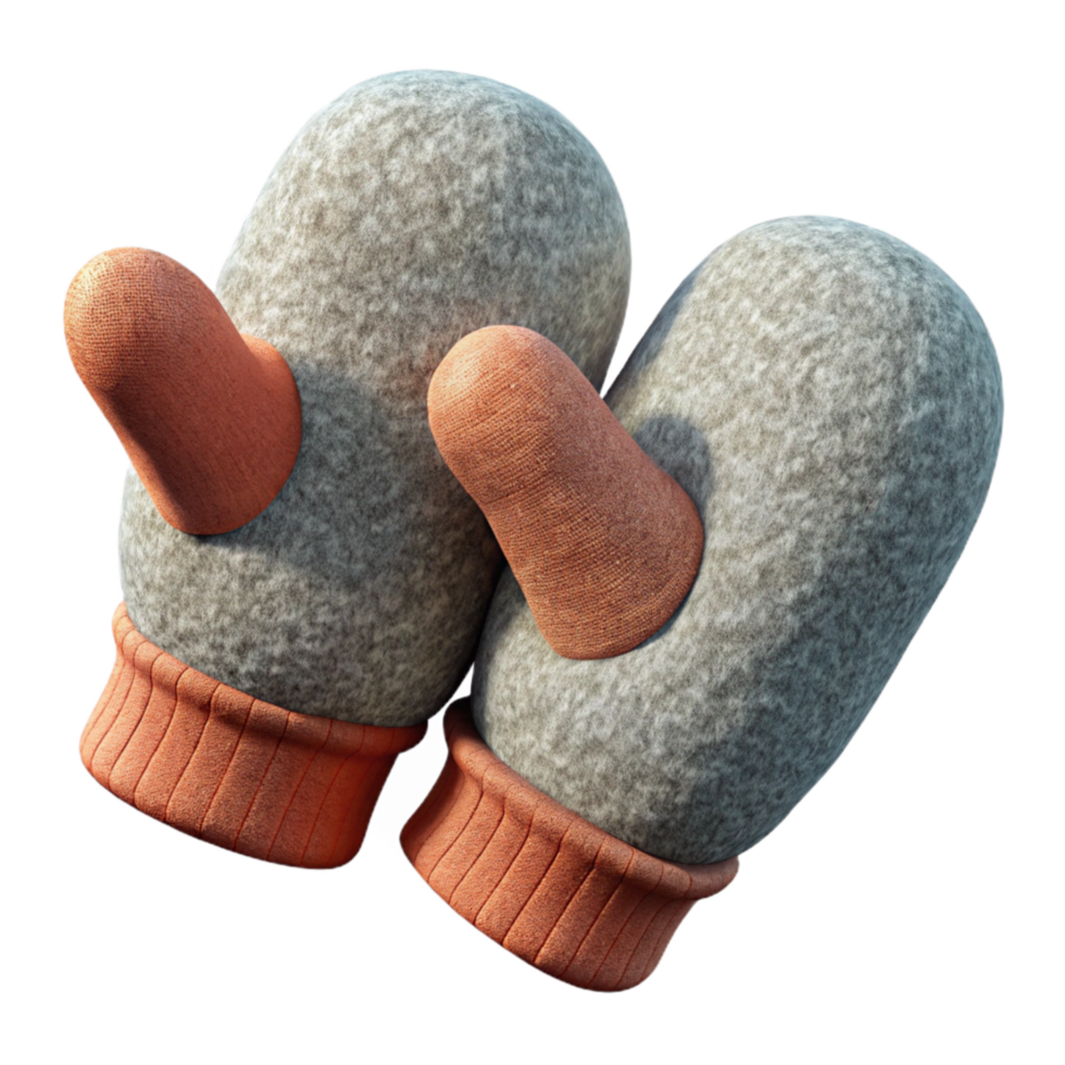stunning traditional Upcycled Sweater Mittens Isolated original png