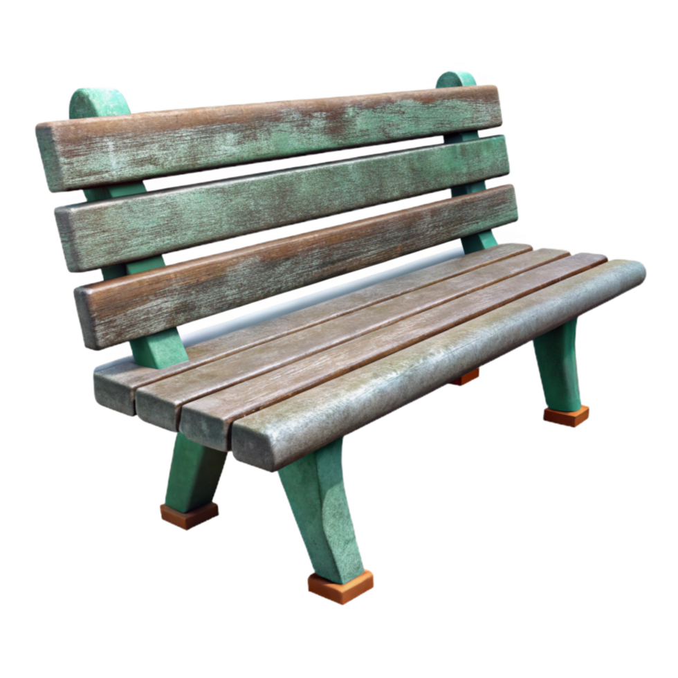 stunning modern Urban Park Bench Cutout Front View Perspective high resolution png