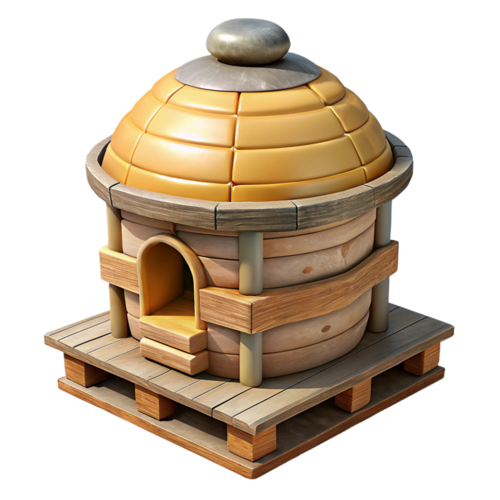 extraordinary minimalist Urban Rooftop Beehive Isolated on Transparent Background png