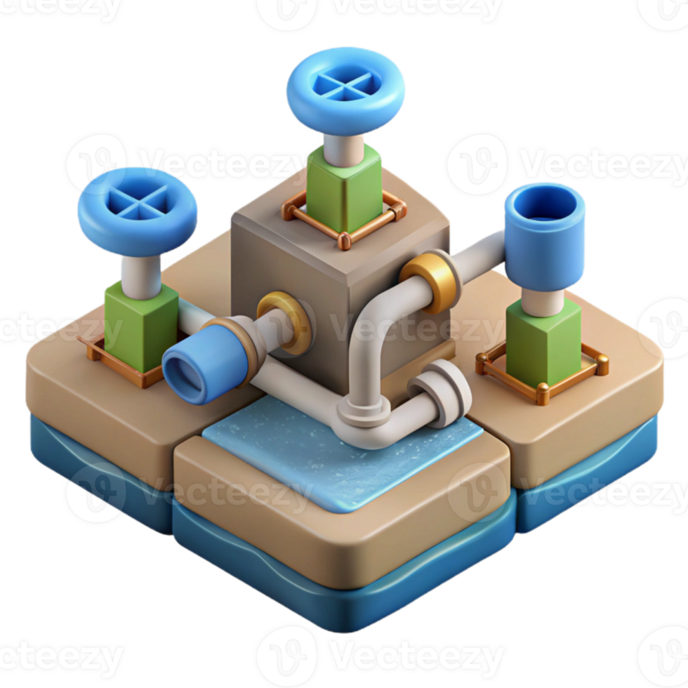 elegant abstract Urban Water Supply Network Diagram Cutout high resolution png