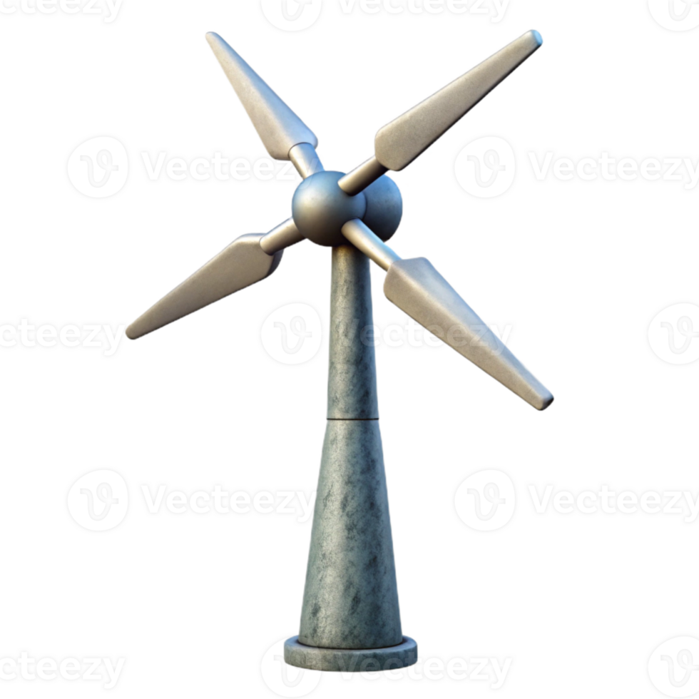 impressive creative Urban Wind Turbine Silhouette Transparent Background authentic png
