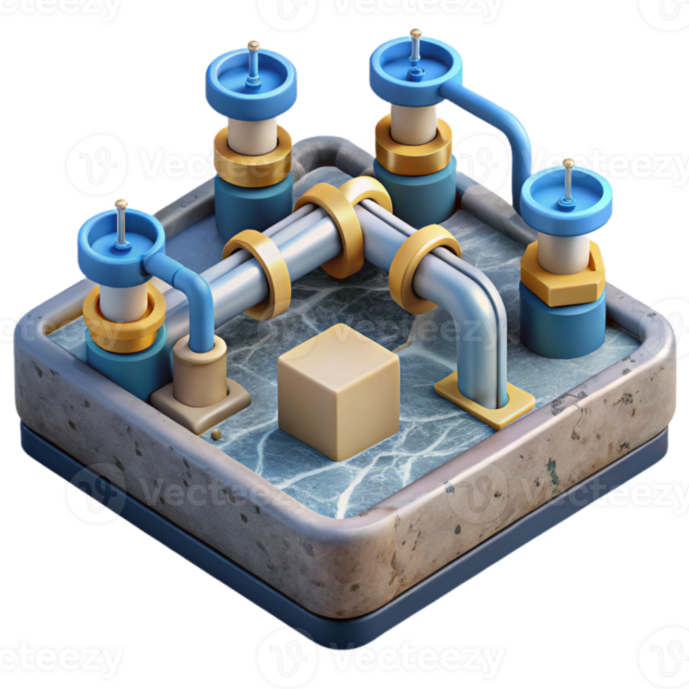 beautiful abstract Urban Water Supply Network Diagram Cutout exclusive png