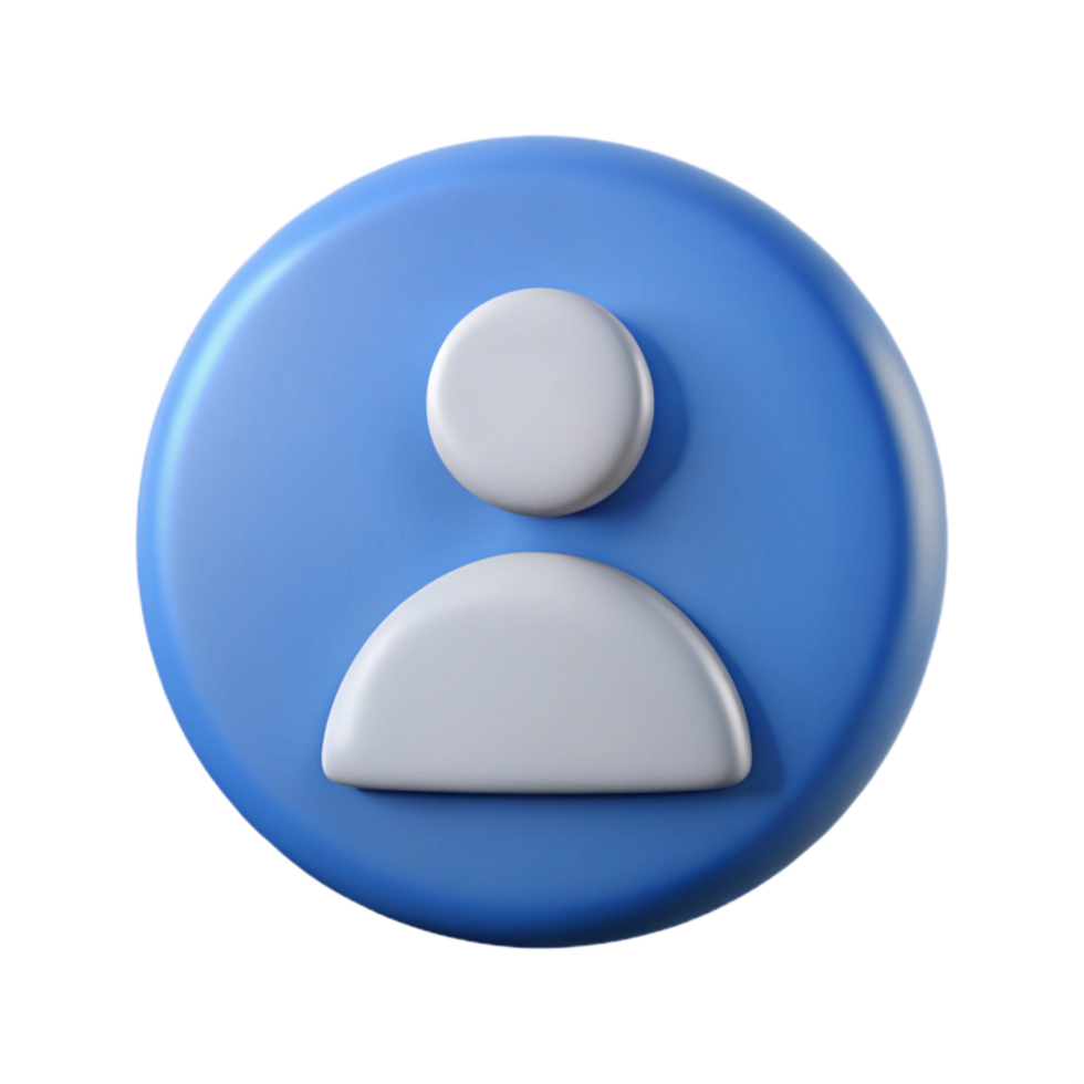 impressive abstract User Account Symbol Transparent Background with Drop Shadow Effect original png