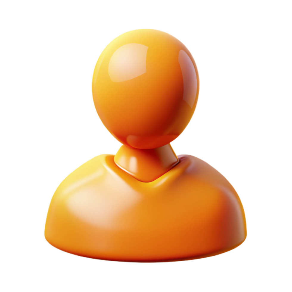 beautiful creative User Profile Picture Orange Hue Transparent Background high resolution png