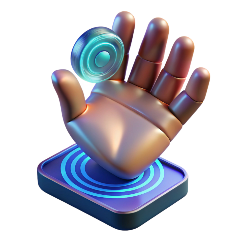 magnificent artistic User Hand Interacting with Hologram Isolated on Transparent Background exclusive png