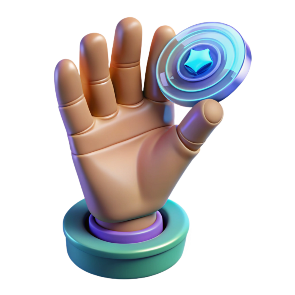 impressive traditional User Hand Interacting with Hologram Isolated on Transparent Background premium png
