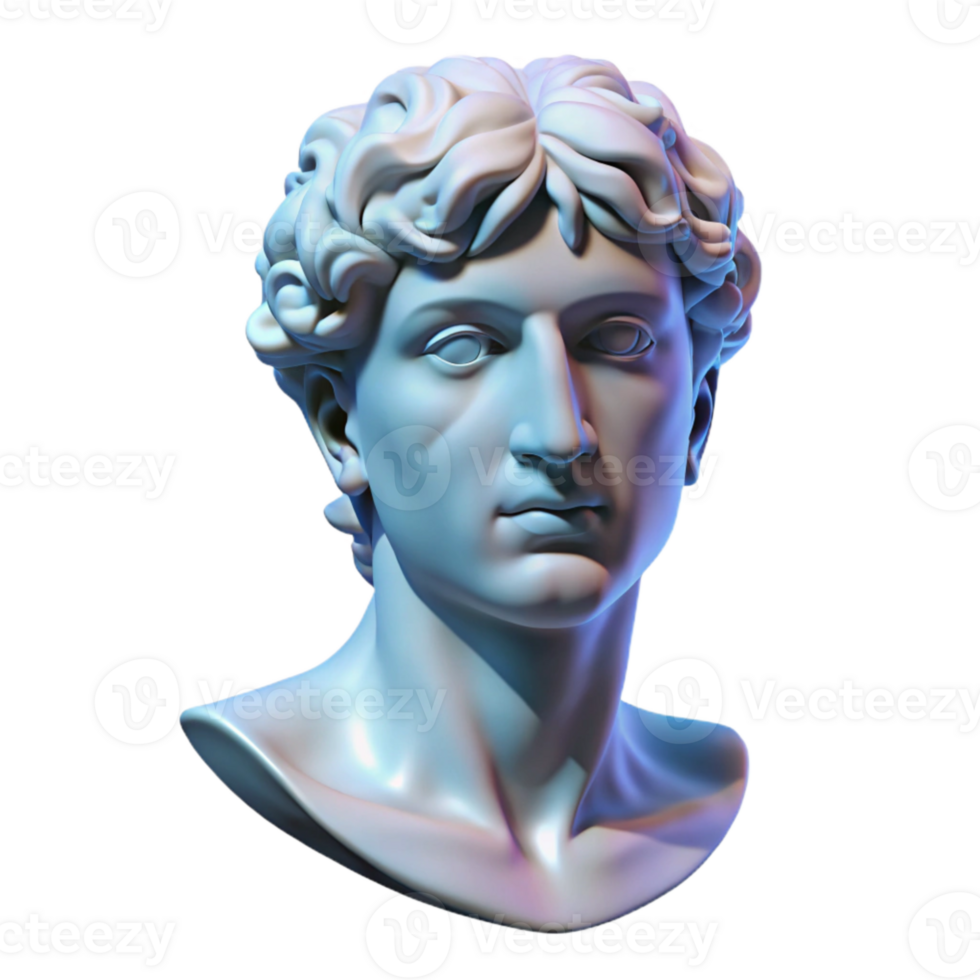 beautiful classic Vaporwave Statue Classical White Cutout original png