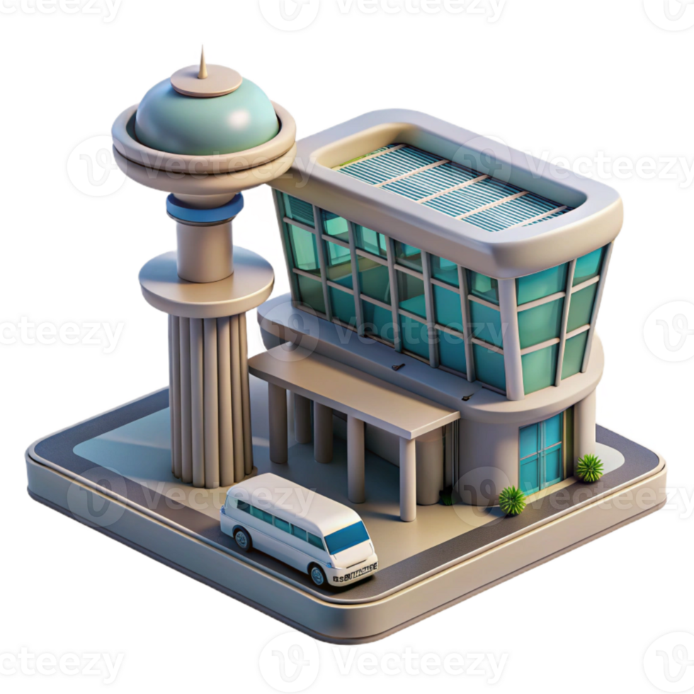 dramatic vintage Vertical City Transportation Hub Transparent Background png
