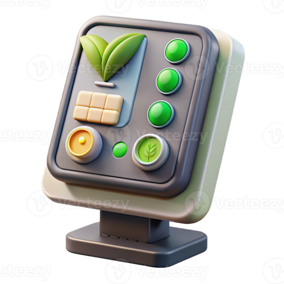wonderful abstract Vertical Farm Control Panel Digital Display Isolated professional png