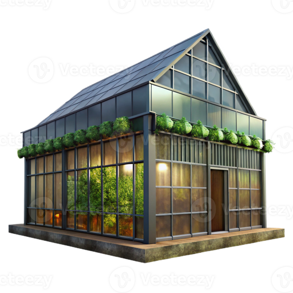 stunning artistic Vertical Farm Exterior Glass Facade Cutout png