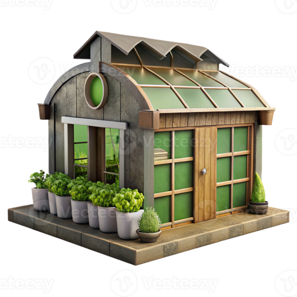 beautiful traditional Vertical Farm Exterior View Cutout detailed png