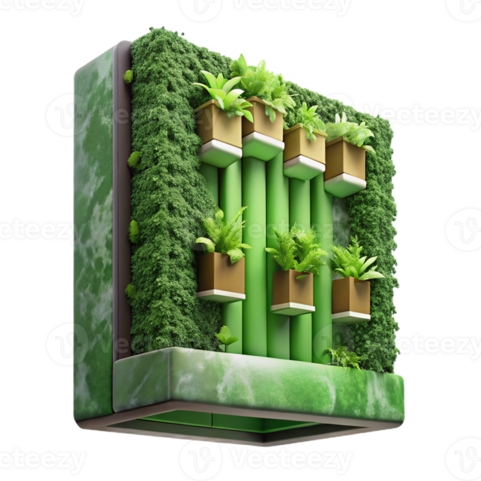 wonderful vintage Vertical Farm Green Wall Design Cutout exclusive png