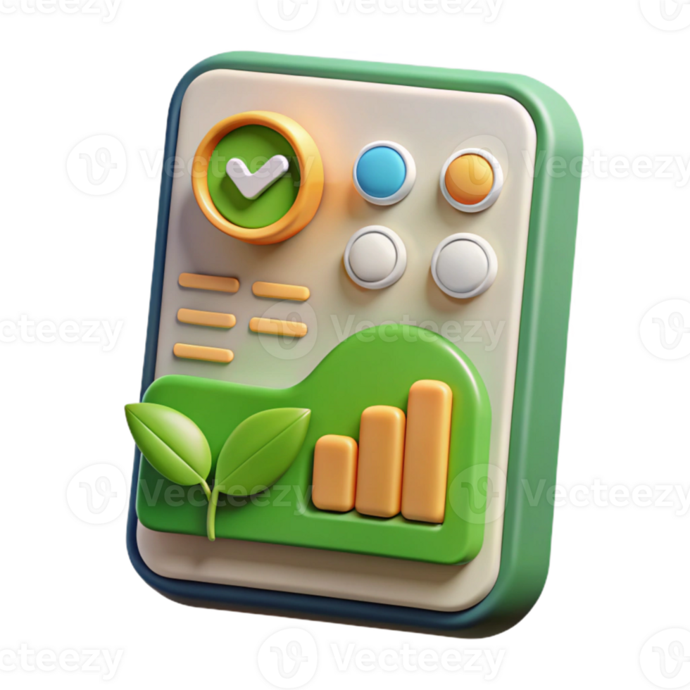 stunning creative Vertical Farm Monitoring App Interface Isolated Cutout high quality png