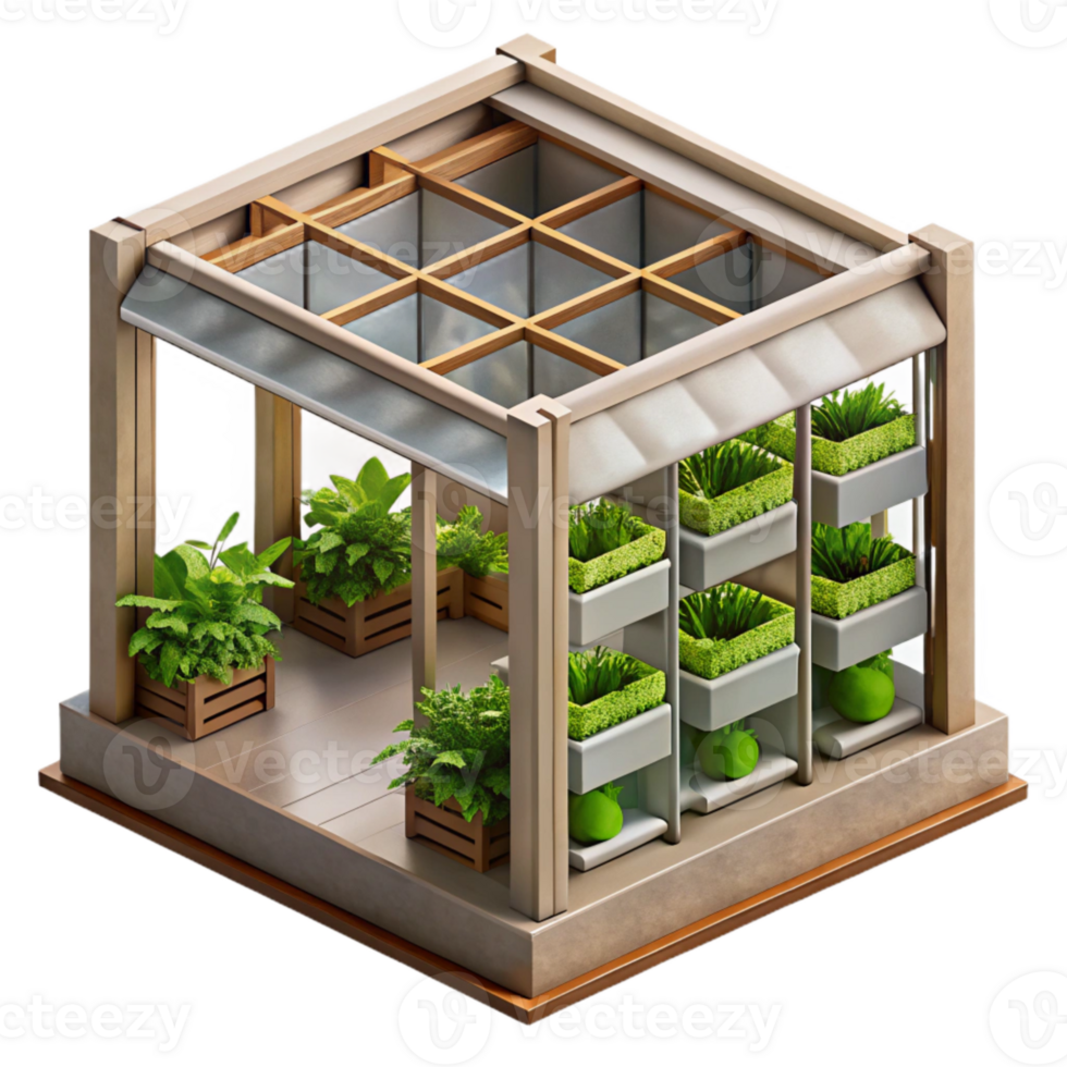 impressive rustic Vertical Farm Modular Design Cutout exclusive png