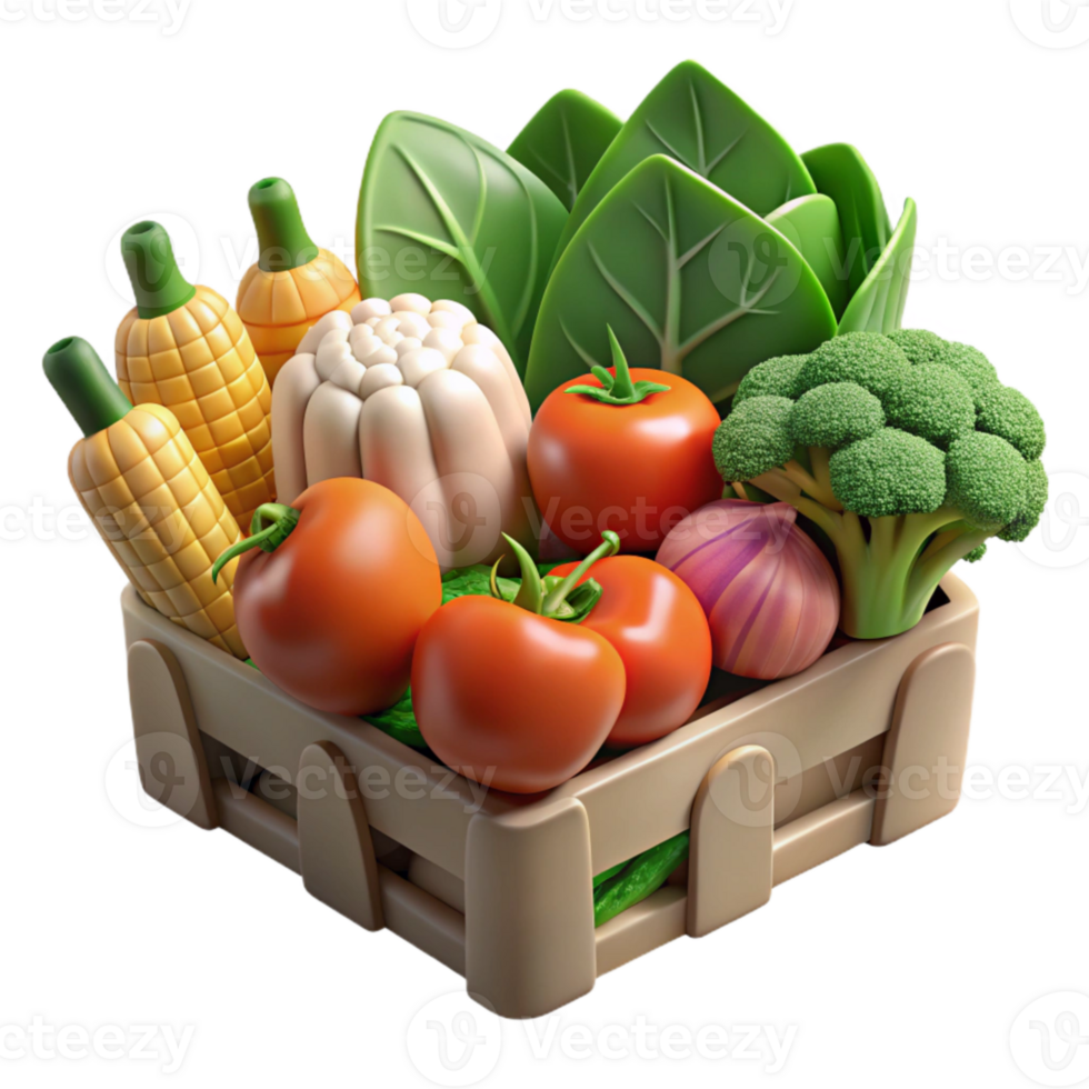 impressive rustic Vertical Farm Produce Fresh Vegetables Transparent Background exclusive png
