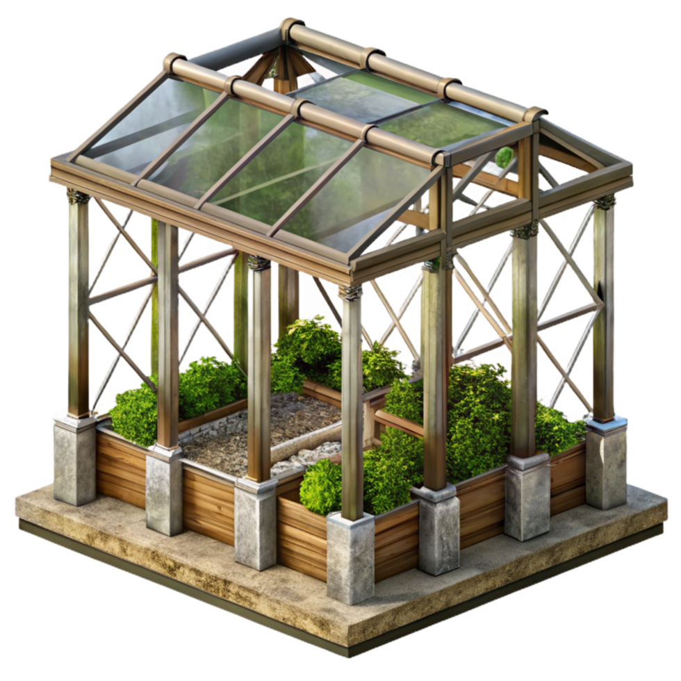 vibrant creative Vertical Farm Structure Steel Frame Transparent Background premium png