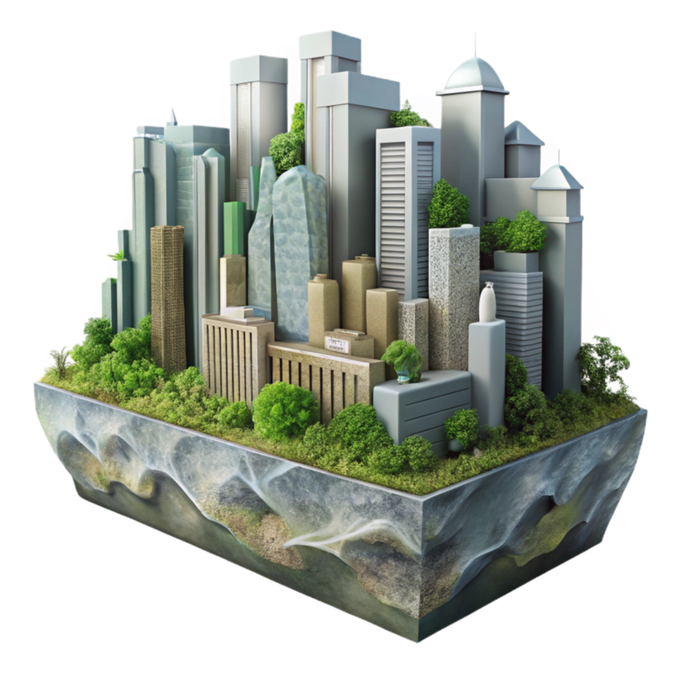 impressive rustic Vertical Garden Cityscape Cutout high quality png