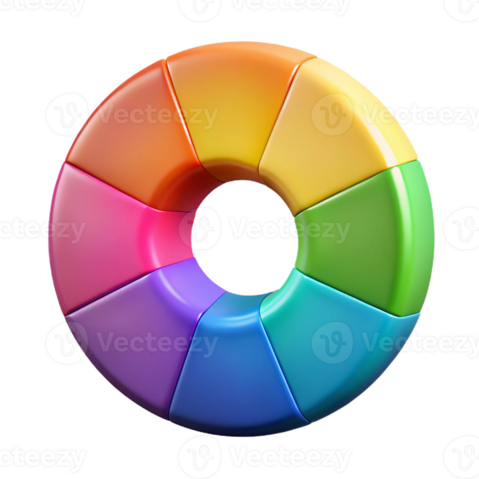 wonderful rustic Vibrant Color Wheel Isolated Element authentic png