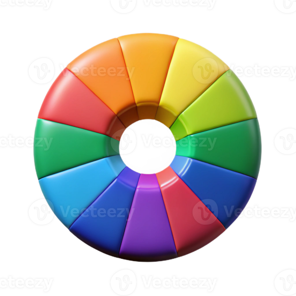 serene artistic Vibrant Color Wheel Isolated Element high quality png