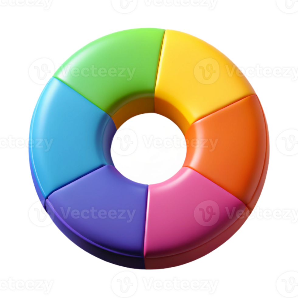 beautiful artistic Vibrant Color Wheel Isolated Element premium png